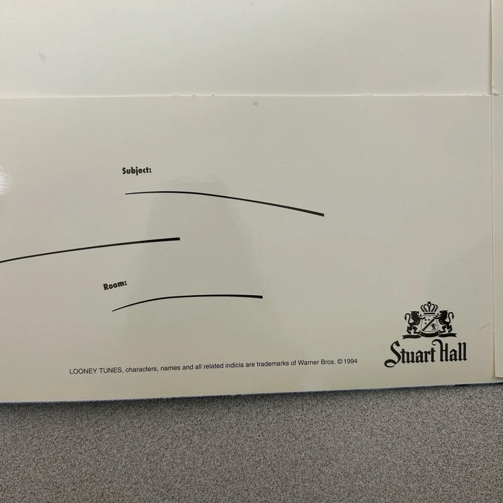 Vintage 1994 Looney Tunes Stuart‎ Hall Pocket Folder